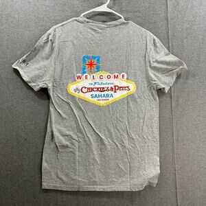 Welcome To Las vagas Shirt Adult Medium Gray Casual T Shirt Mens